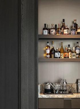 现代高级感酒杯酒具酒柜套装摆件样板间售楼部玻璃红酒杯组合装饰