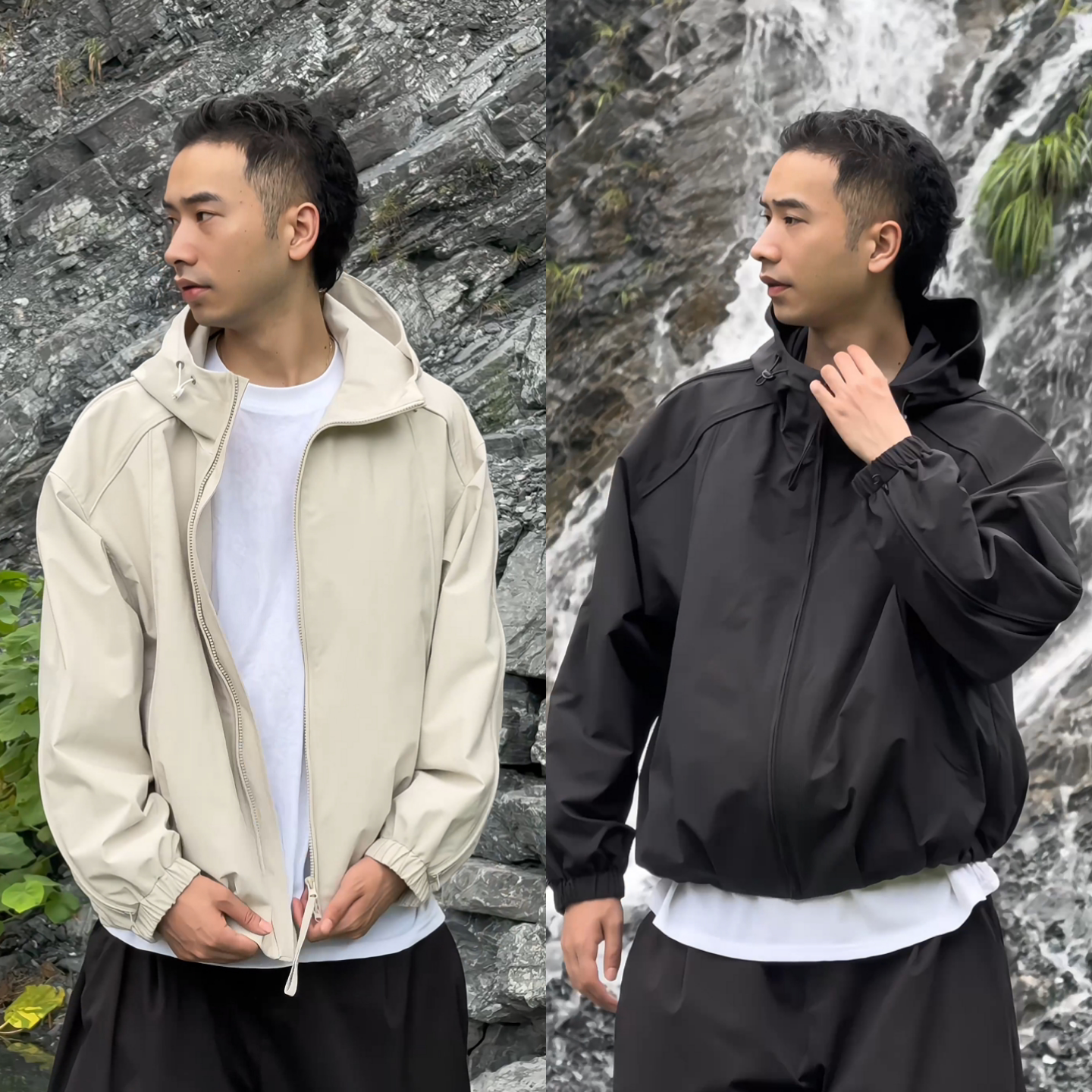 秋季潮牌外套高级感连帽男装上衣