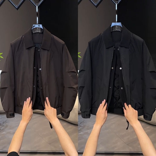 【老钱风】结构翻领加厚棉服假两件冬季新款时尚慵懒风夹克外套男