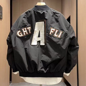 夹克外套潮流宽松休闲百搭情侣款 秋季 潮牌痞帅时尚 男士 棒球服 新款