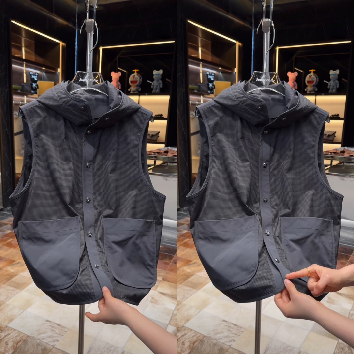 春季新款轻奢酷帅高级感男士简约纯色舒适单排扣款式显瘦无袖马甲