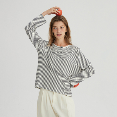 Bruland“航海女孩”休闲条纹T恤