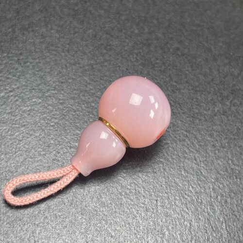 原矿天然粉糯玛瑙葫芦三通满沙满肉满色12mm菩提配饰多样随机发