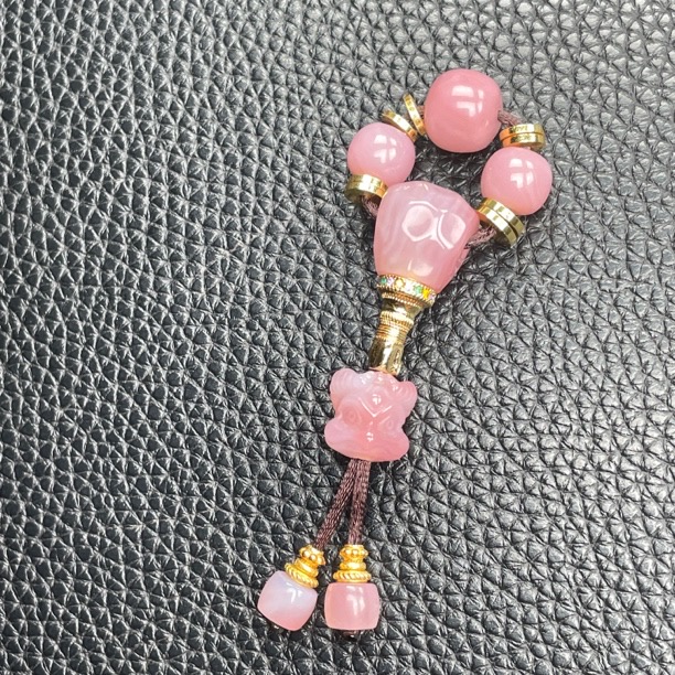 原矿粉糯玛瑙套组5.6.7.8mm串串都可以搭配顶珠腰珠三通背云弟子