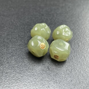 和田玉碧玉无相奶酪老型尺寸8.6mm左右顶珠腰珠配珠文玩菩提配饰