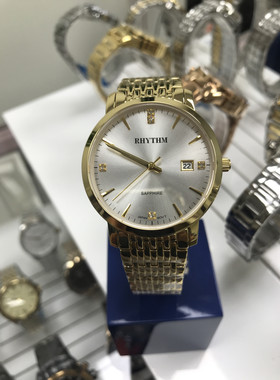 RHYTHM丽声时计手表 不锈钢   男装 尺寸：40mm 进口石英机芯
