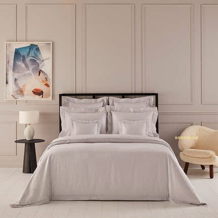 Yves delorme英国代购纯棉四件套500TC被套床单纯色高级感超柔