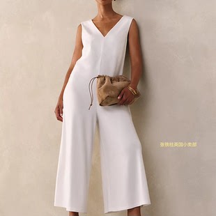 宽松简约休闲纯色通勤四季 The 女士连体裤 white company英国代购