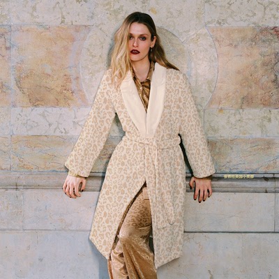 Yves Delorme英国代购女士纯棉睡袍浴袍北欧风亲肤高级感豹纹四季