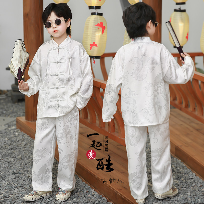 男童唐装汉服春装套装2026新套装