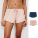 镂空装 安全裤 饰 简约纯色打底短裤 可外穿 抽绳弹力腰 柔软莫代尔