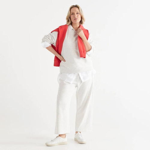 舒适全棉 春季弹力抽绳腰宽松直筒休闲裤 有大码