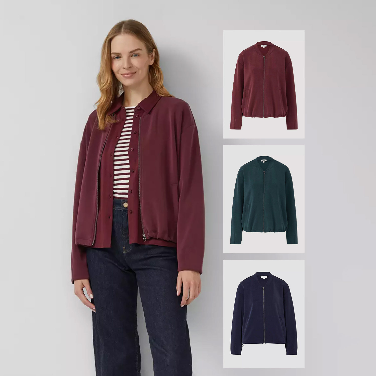 柔软空气棉 简约纯色抽绳下摆拉链开衫宽松落肩卫衣外套 有大码