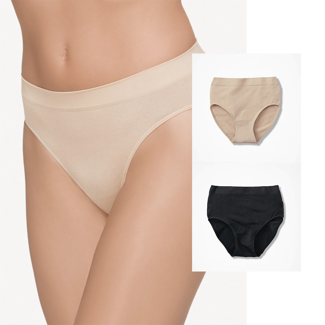 高弹经典纯色高腰三角内裤