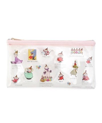 日系亚美姆明透明PVC卡通印花收纳袋学生铅笔笔袋大容量笔盒