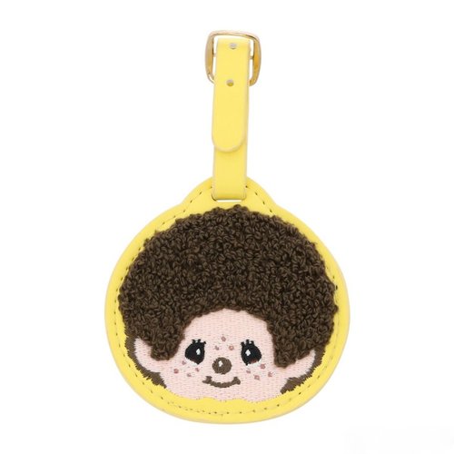 日系可爱蒙奇奇皮革行李牌包包挂件挂饰IC卡套卡通创意防丢挂牌