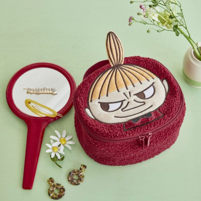 日系杂志附录包姆明刺绣毛绒化妆包收纳包小杂物收纳袋学生手提包