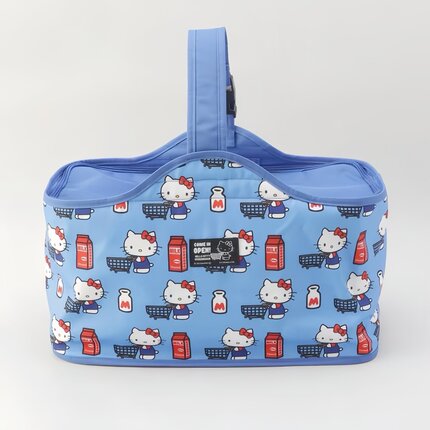 日系可爱卡通印花猫咪野餐包大容量保温手提包户外便携饭盒包