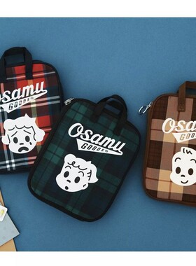 现货人头印花原田治收纳挂袋旅行出游多隔层护照包现金票据收纳包