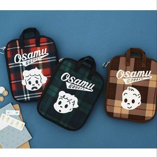 现货人头印花原田治收纳挂袋旅行出游多隔层护照包现金票据收纳包