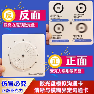 散光盘模拟沟通卡-清晰与模糊界定沟通卡(不偏振-不验散光-)