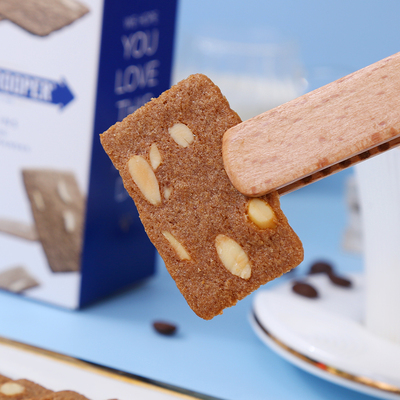 比利时进口茱莉斯迪尔乔普黄油扁桃仁薄脆饼干休闲零食小吃下午茶