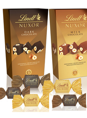 Lindt瑞士莲金装经典榛仁巧克力黑巧克力分享装150克