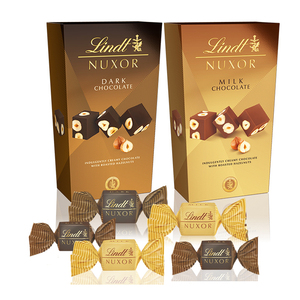 Lindt瑞士莲金装经典榛仁巧克力黑巧克力分享装150克
