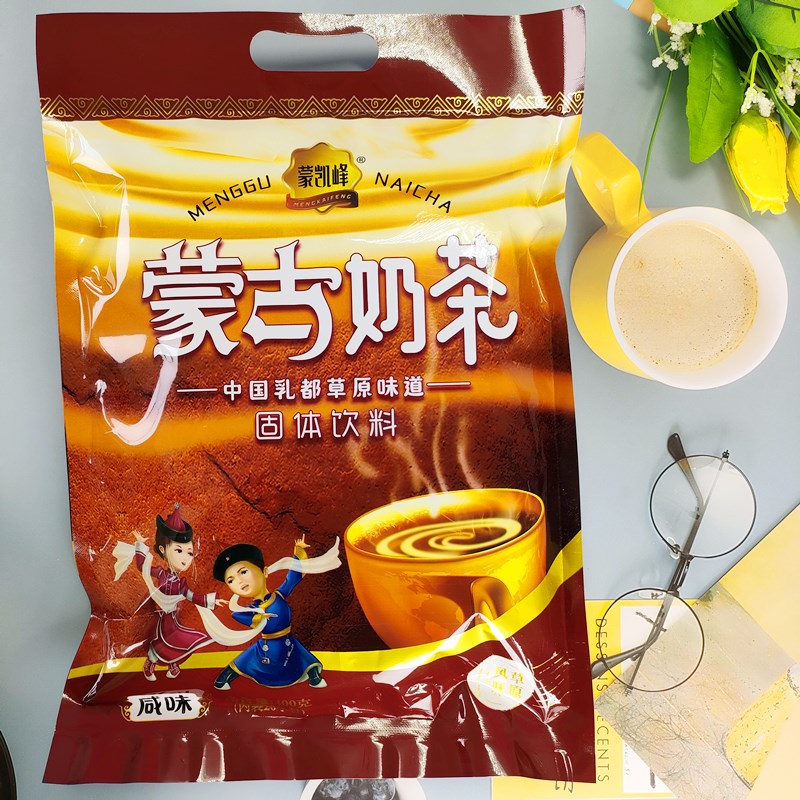 蒙凯峰蒙古奶茶粉咸味400克内蒙古特产独立包装休闲饮品草原味道