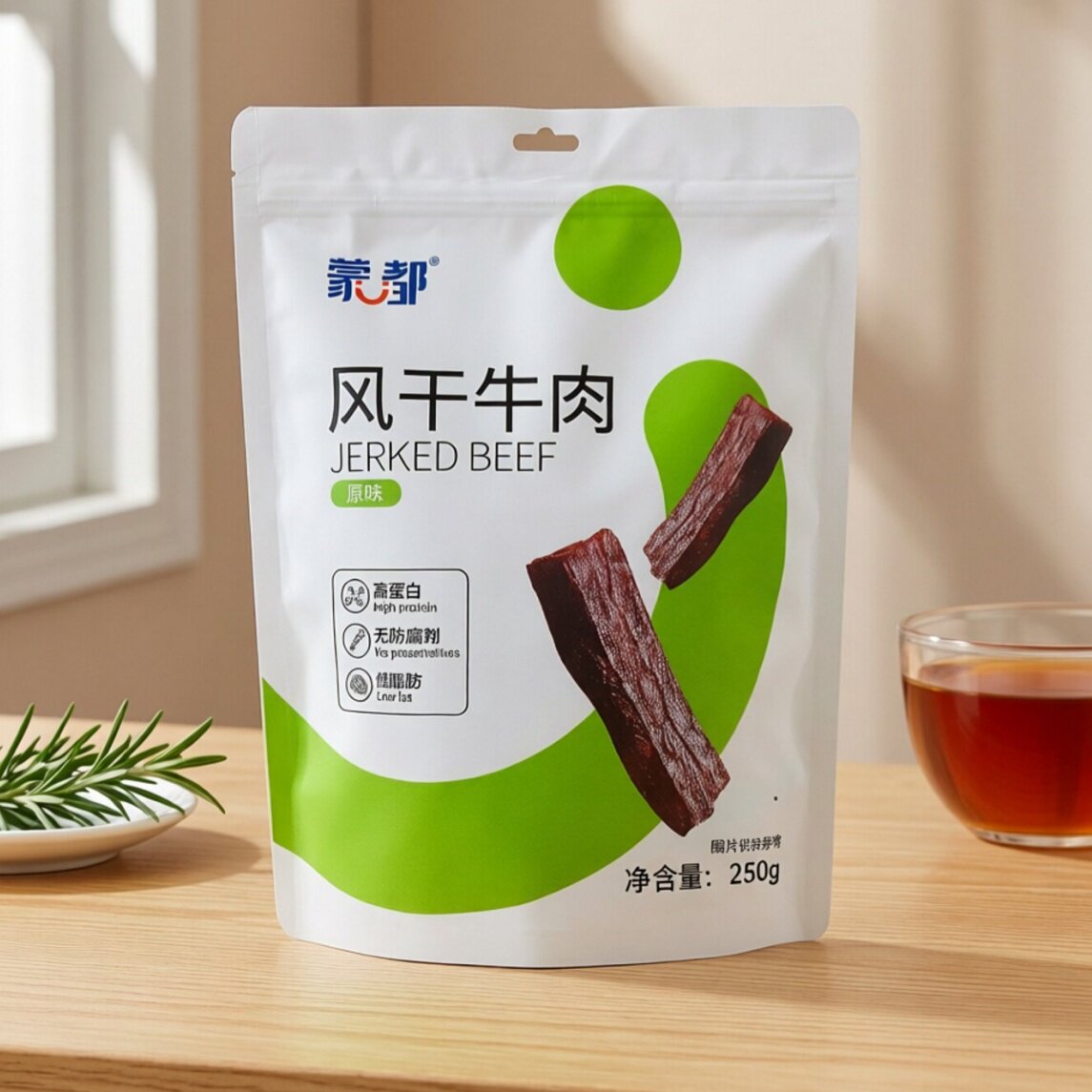 蒙都风干牛肉干配料简单清真食品内蒙古特产儿童成人休闲零食熟食