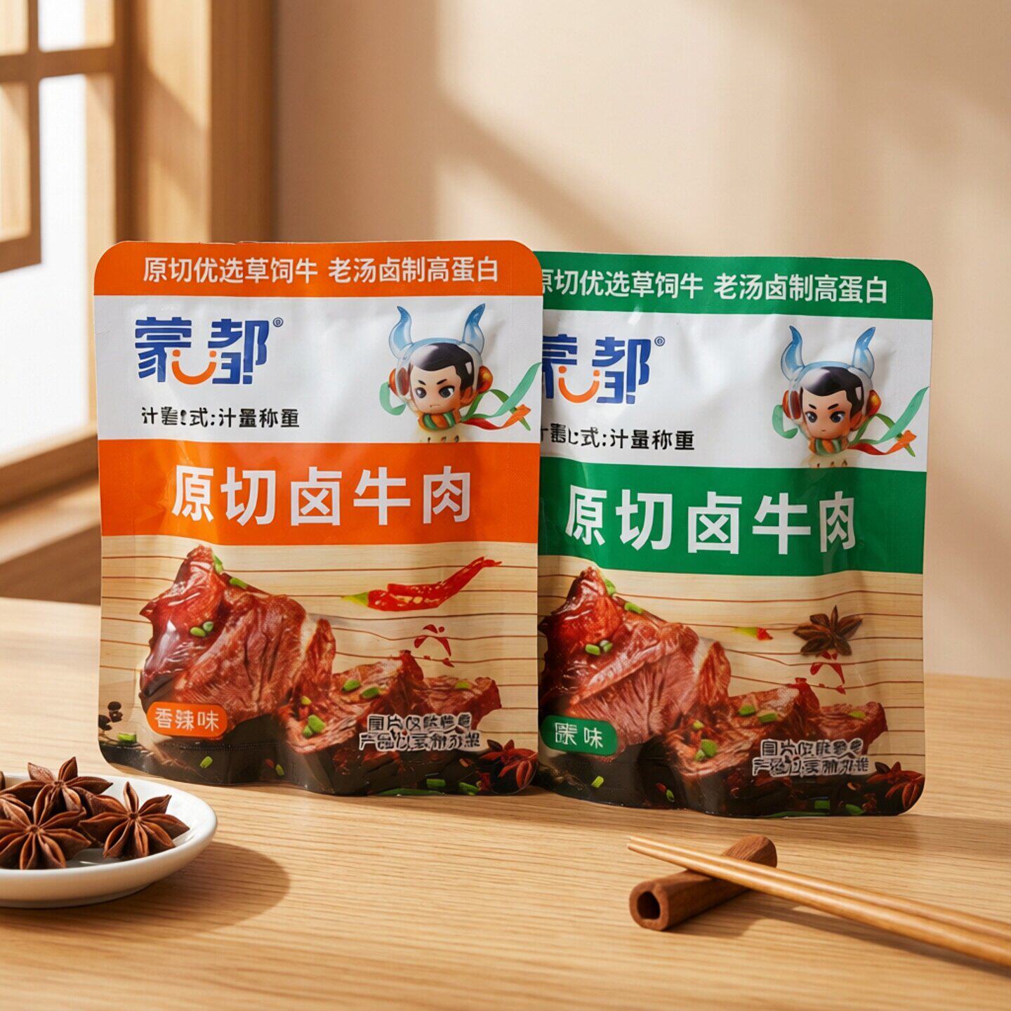 蒙都厚切卤牛肉内蒙古特产清真牛肉块真空独立包装卤味肉
