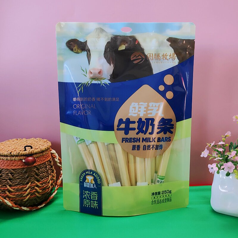 图腾牧场牛奶条奶酪棒250克装内蒙古特产儿童成人休闲零食