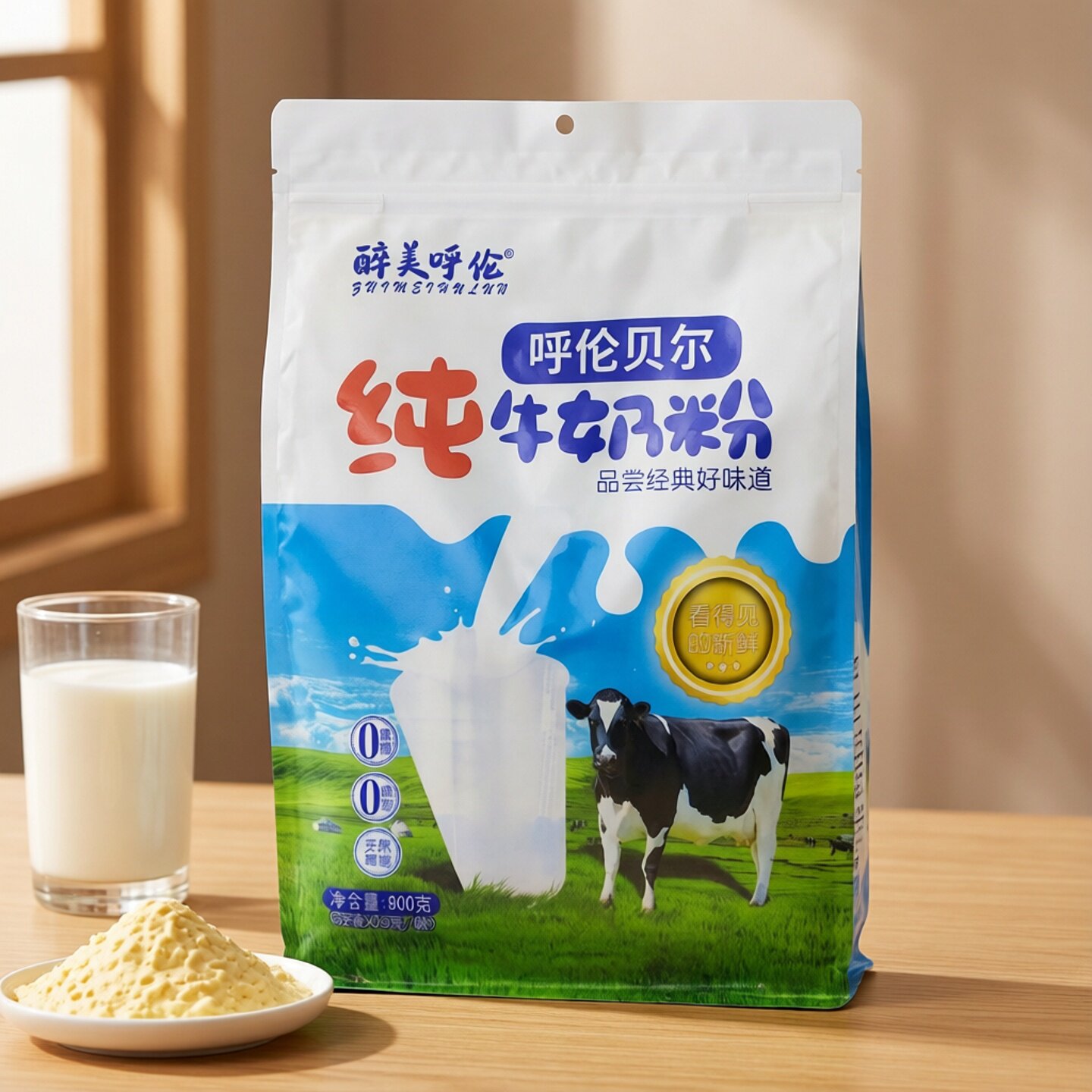醉美呼伦纯牛奶粉800克装内蒙特产独立包装无添加剂全家健康饮品
