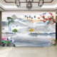 饰画壁纸墙画 山水画自粘贴画客厅沙发装 2026新款 电视背景墙新中式