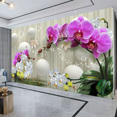 电视背景墙2026新款 客厅墙贴画自粘立体花鸟简约沙发防水壁纸壁画