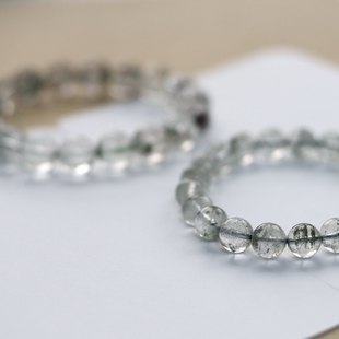 想象 仰望在银河 天然石绿幽灵晶大珠手串情侣 一物一图