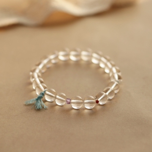 拨云见日，云上看景 - 白水晶手串女小众原创新中式考研上岸礼物