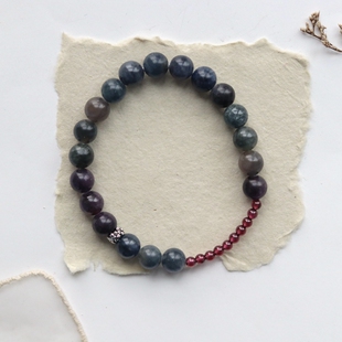 #孤品# 古堡的秘密 - 小众复古蓝紫双色蓝宝石手串