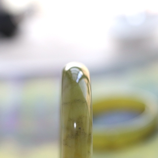 天然岫岩玉镯古风意境手镯女旺财玄学古风 油画少女 一物一图