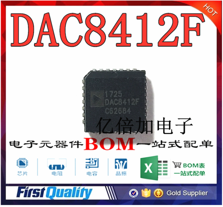 原字丝印 DAC8412F PLCC质量保证现货直拍