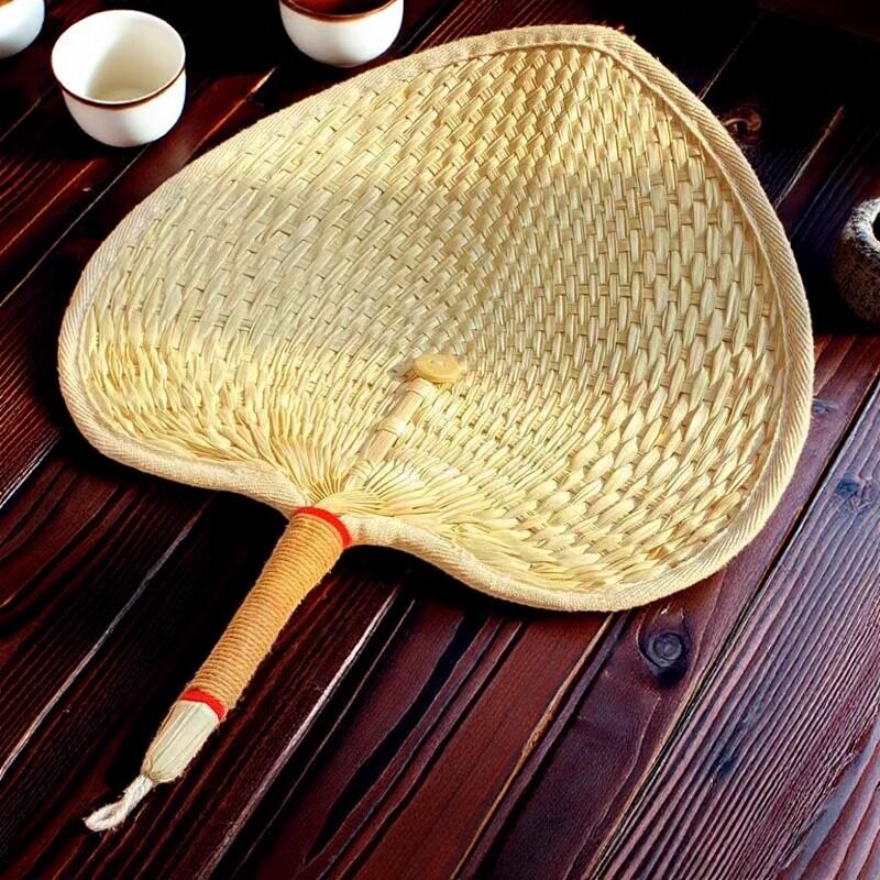 古风老式草编扇子扇风手工编织