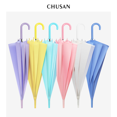 春上伞 加厚磨砂雨伞透明伞男女小清新长柄自动学生广告定制logo