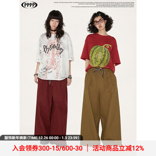 夏 」挺阔宽松织带休闲长裤 物理少年physical band系列「懒人裤