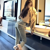 网红磨毛丰胯小脚牛仔裤 小个子铅笔裤 女冬季 高腰紧身显瘦九分靴裤