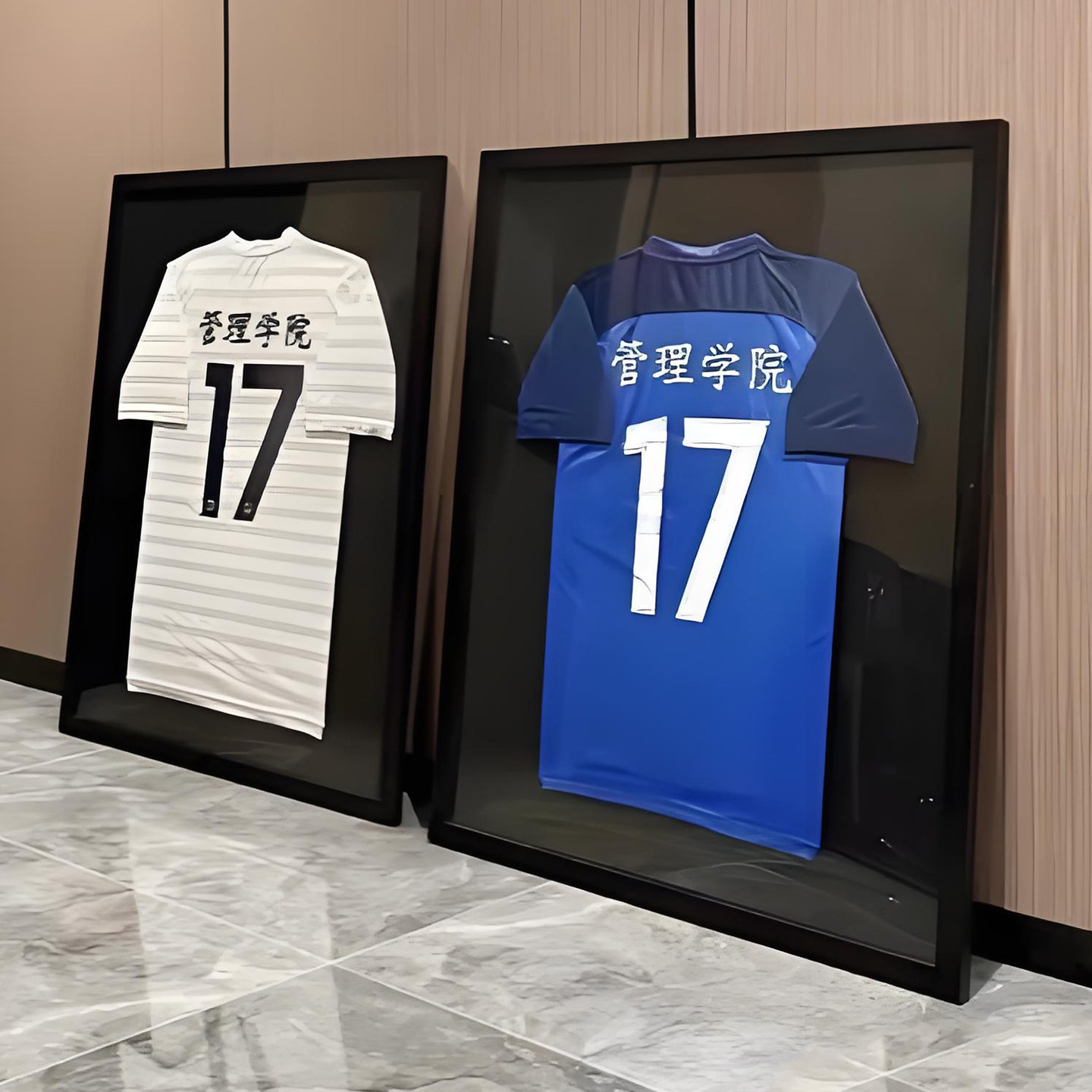 足球蓝球球衣相框装裱礼物