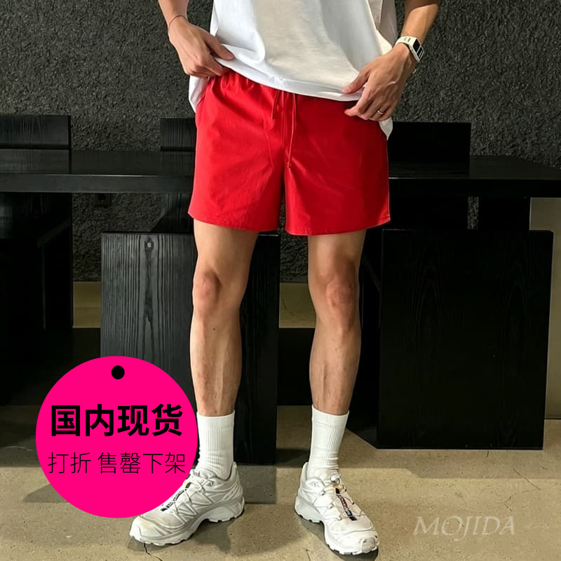 【特价现货】韩国东大门男装尼龙薄款直筒沙滩裤运动短裤男PT2336