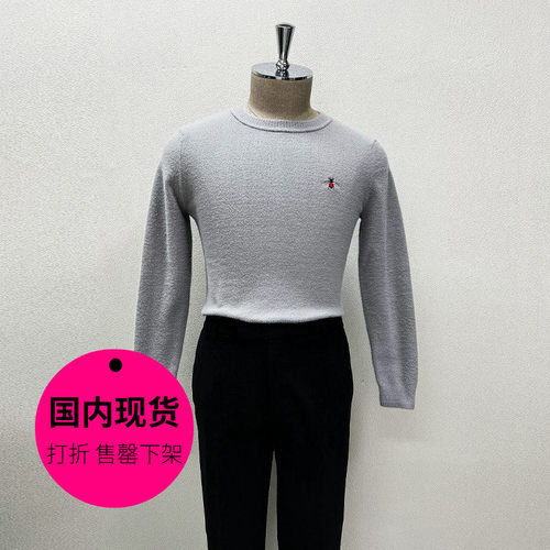 春秋韩版潮流套头蜜蜂休闲毛衣