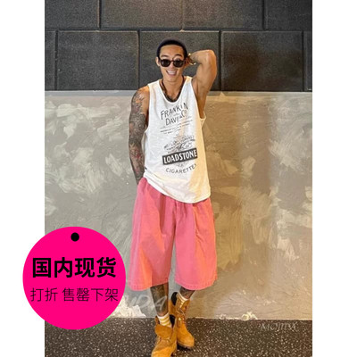 【特价现货】韩国东大门男装潮流字母印花棉质背心无袖T恤-TS3407