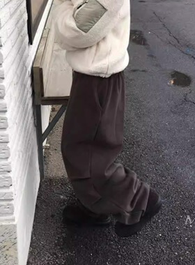 韩国男装代购重磅防鼓包卫裤冬季男女街舞街潮休闲垮裤卫裤PT4002