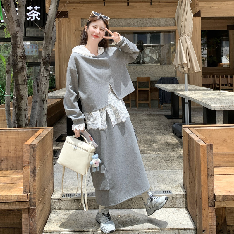 现货针织卫衣三件套2D073-66117-P175-K258,女装套装/套裙,2D073